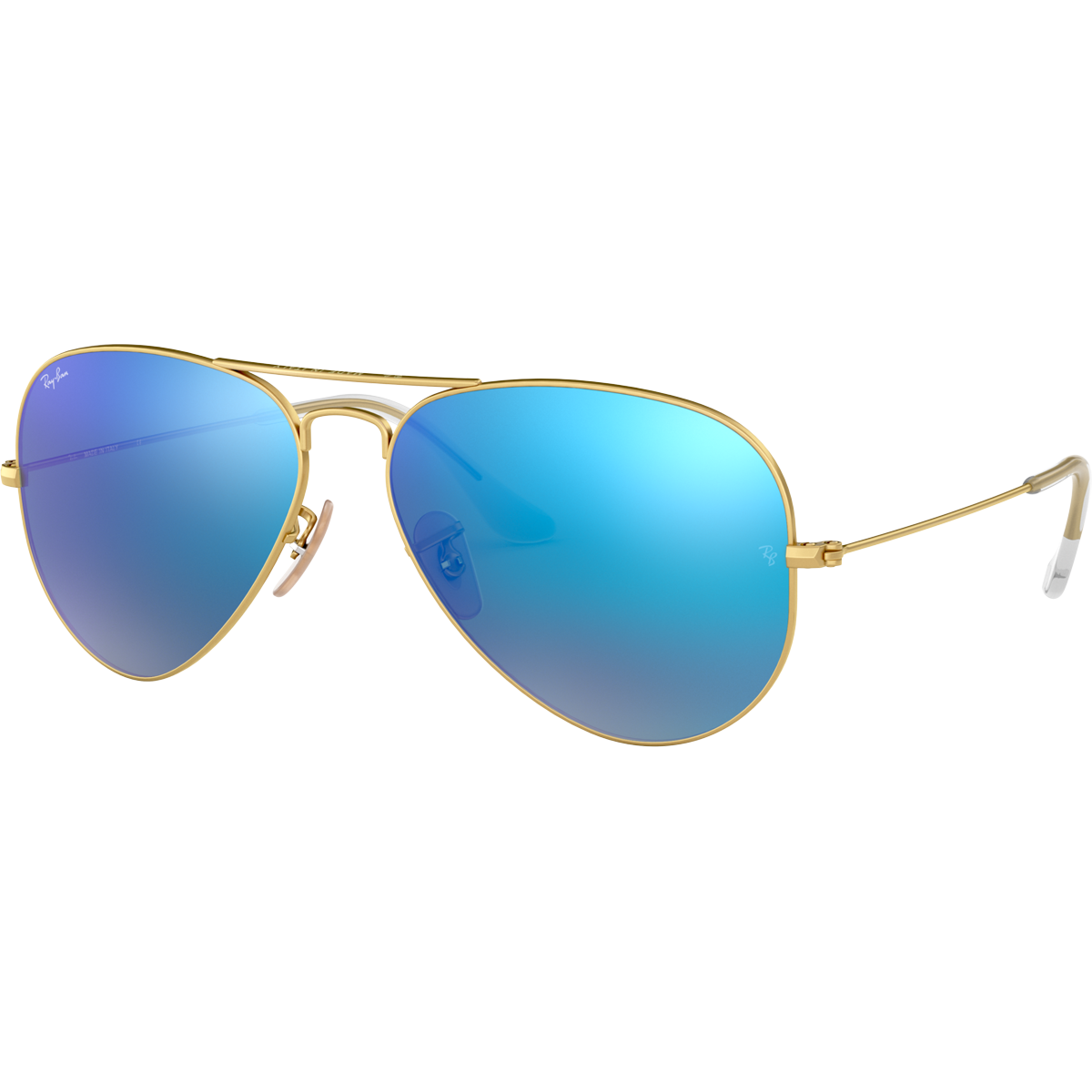 Aviator M Matte Gold Mirror Blue Sports Basement