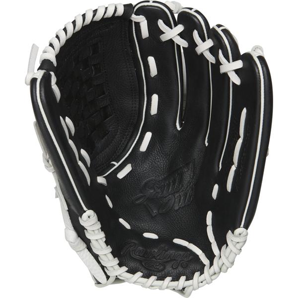 Women's Shut Out Fastpitch 12.5" Outfield RHT, Rawlings Shut Out 12.5" Basket - Right Hand Throw Black/White