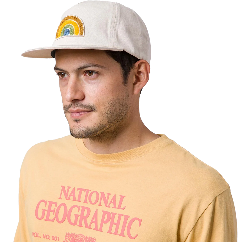 Men's Rainbow Chenille Grandpa Hat, Parks Project Men's Rainbow Chenille Grandpa Hat Tan Alt View Angle