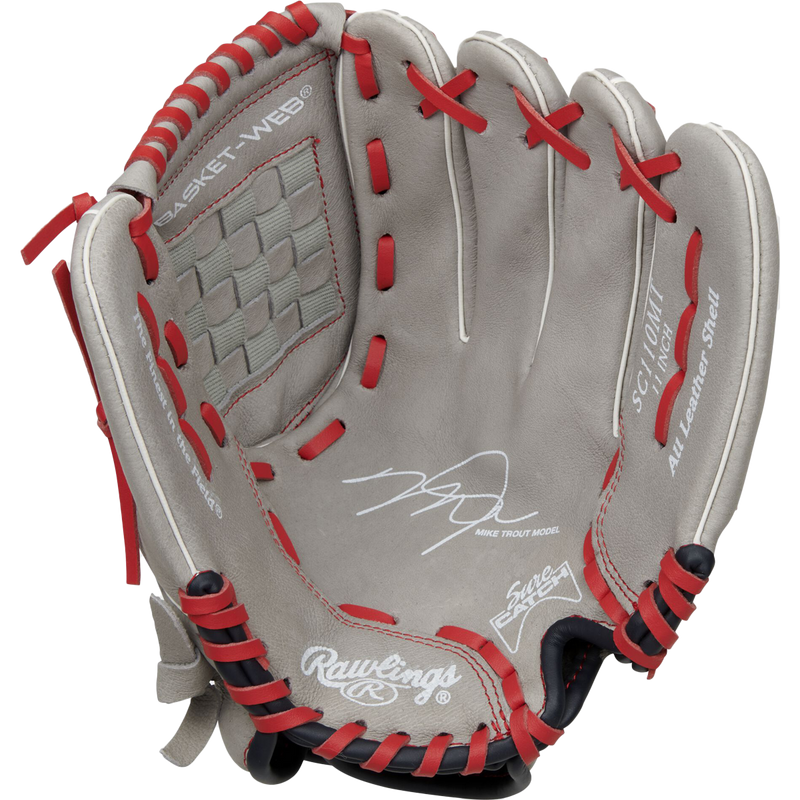 Youth Sure Catch Trout 11" Basket Web Glove, Rawlings Youth Sure Catch 11" Basket Web