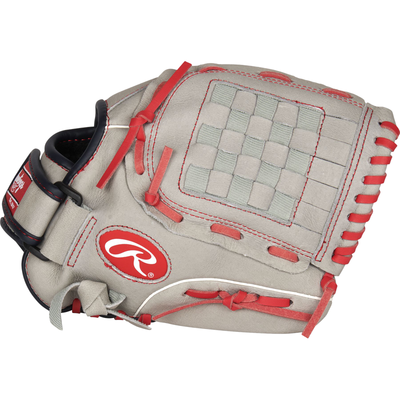 Youth Sure Catch Trout 11" Basket Web Glove, Rawlings Youth Sure Catch 11" Basket Web Grey
