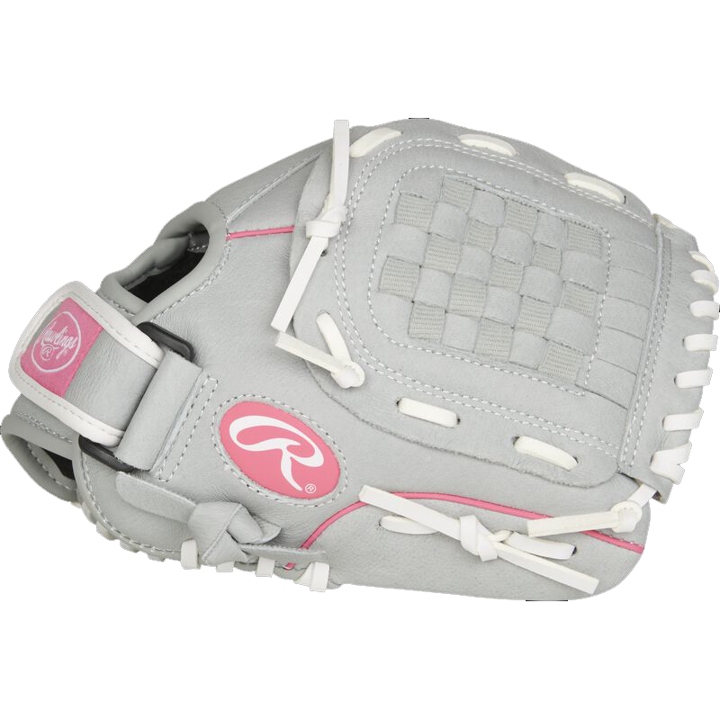 Youth Sure Catch Fastpitch 10.5" Basket Web LHT Glove, Rawlings Sure Catch 10.5" FP Basket Web - Left-Hand Throw Grey