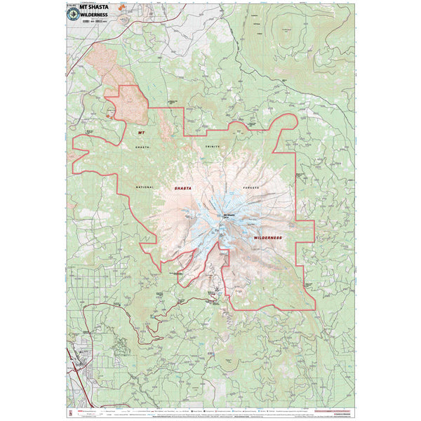 Mt Shasta Wilderness, Tom Harrison Maps Mt Shasta Wilderness