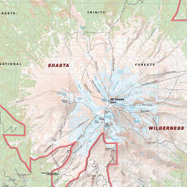 Mt Shasta Wilderness, Tom Harrison Maps Mt Shasta Wilderness