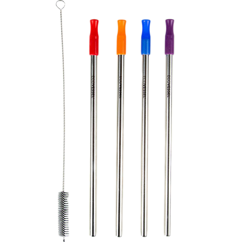Straw Set Multi-Color 4 Pack