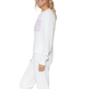 Spiritual Gangster Women's Happy Crop Sweatshirt Stone Alt View Side