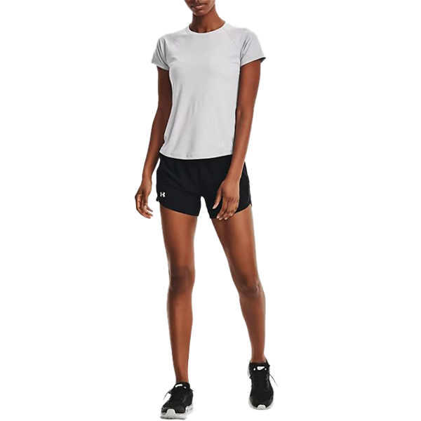 Women's Fly By 2.0 Short, Under Armour Women's Fly By 2.0 Short 001-Black/Reflective alt View Model