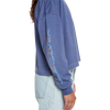 Quiksilver Women's Oversize Cropped Long Sleeve Tee BMY0-Marlin Alt View Logo Sleeve