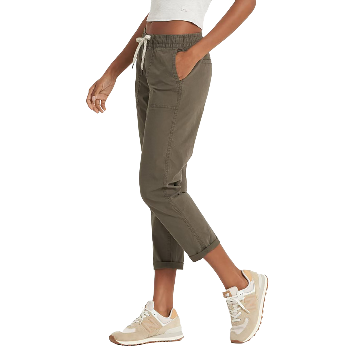 Vuori Ripstop Pants Womens Large Green Casual Drawstring Pocket