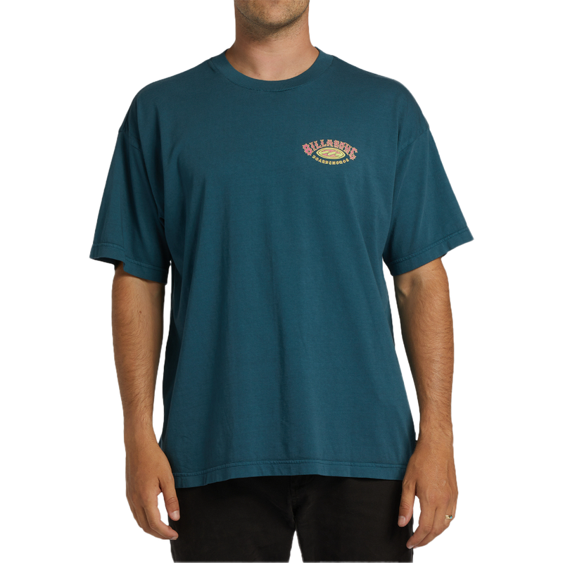 Men's Arch Short Sleeve Tee, Billabong Men's Arch Short Sleeve Tee BQH0-Slate Marine on model front