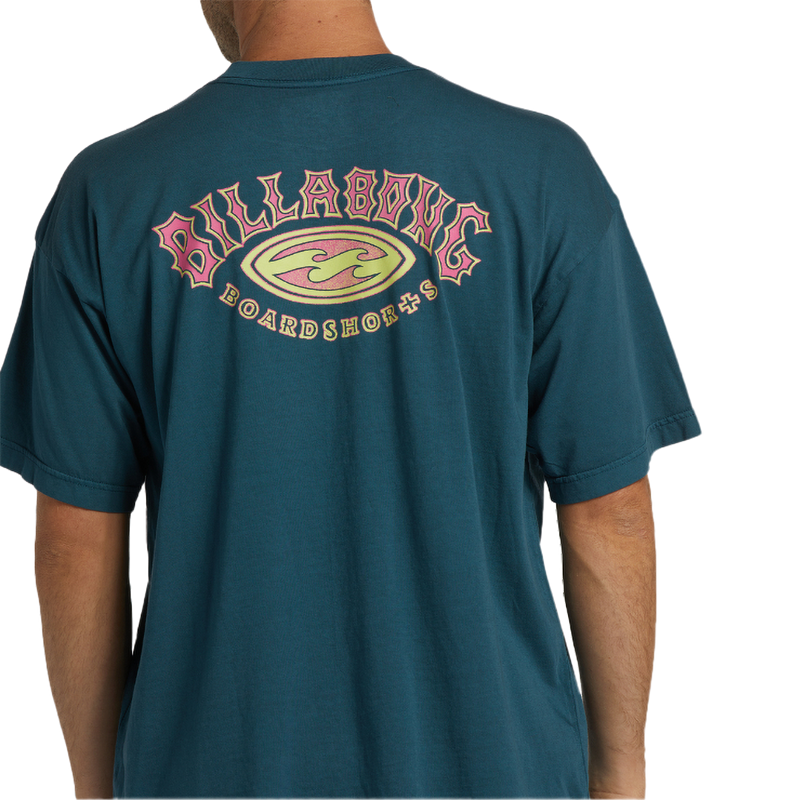 Men's Arch Short Sleeve Tee, Billabong Men's Arch Short Sleeve Tee BQH0-Slate Marine on model back