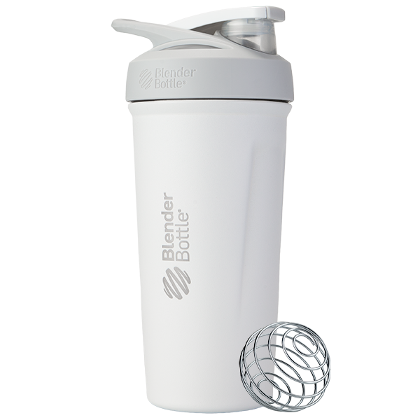 Blender Bottle 24 oz Insulated White Stainless Steel Shaker Cup with Loop  NICE