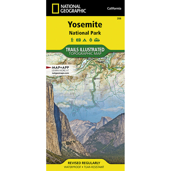 Yosemite National Park Map alternate view