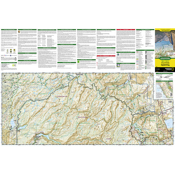 Yosemite National Park Map, National Geographic Maps Yosemite National Park Map