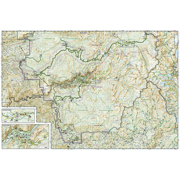 Yosemite National Park Map alternate view