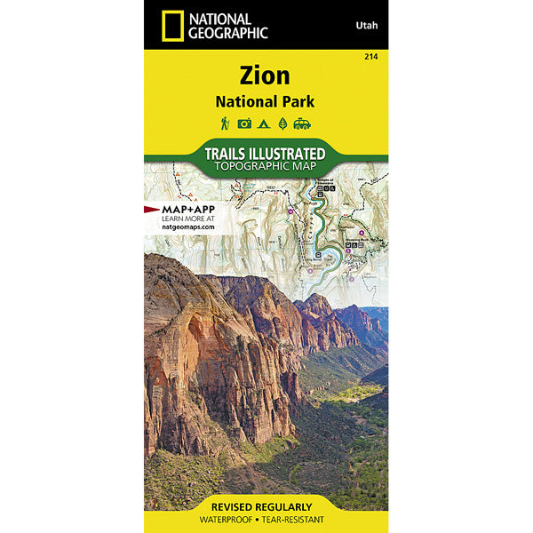 Zion National Park Map alternate view
