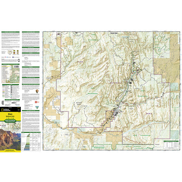 Zion National Park Map, National Geographic Maps Zion National Park Map