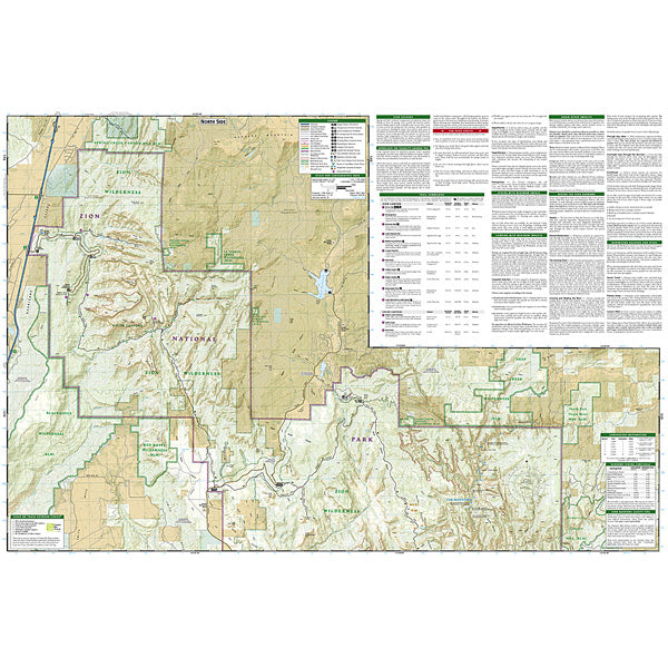 Zion National Park Map, National Geographic Maps Zion National Park Map