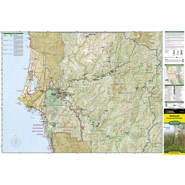 Redwood National and State Parks Map, National Geographic Maps Redwood National and State Parks Map