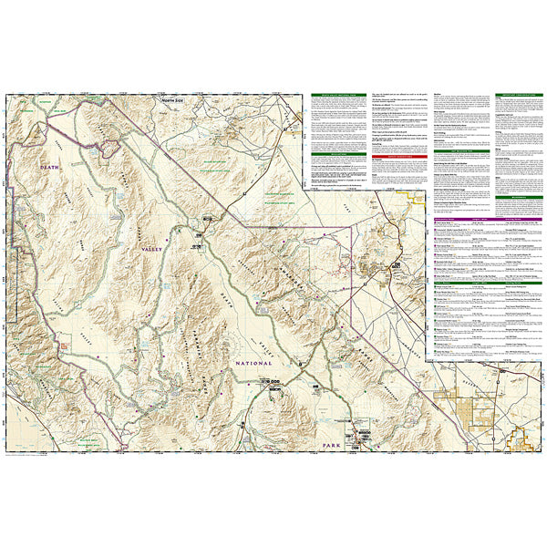 Death Valley National Park Map, National Geographic Maps Death Valley National Park Map