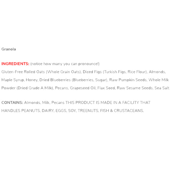 Granola (1 Serving), Good To-Go Granola (1 Serving)