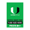 Ultracycle 700 x 20-28 60mm Presta Valve Black