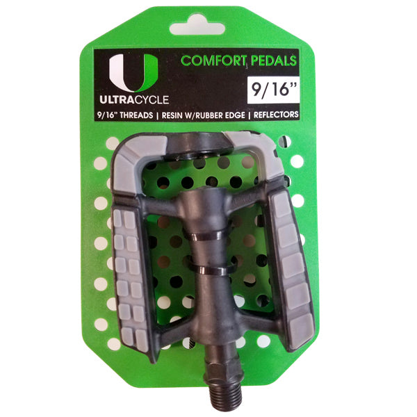 Comfort Resin/Rubber Edge Platform Pedals - 9/16", Featured Image