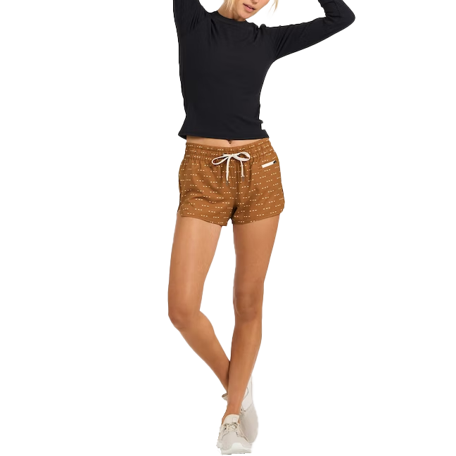 Women's Long Sleeve Mudra Fitted Tee, Vuori Women's Long Sleeve Mudra Fitted Tee BLK-Black on model front