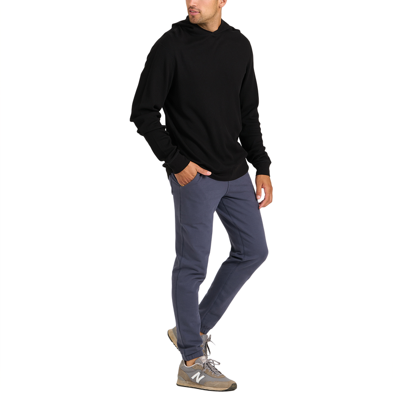Men's Waffle Hoodie, Vuori Men's Waffle Hoodie BLK-Black