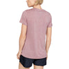 Under Armour Women's Tech Twist Short Sleeve V-Neck 497-Blue Ink