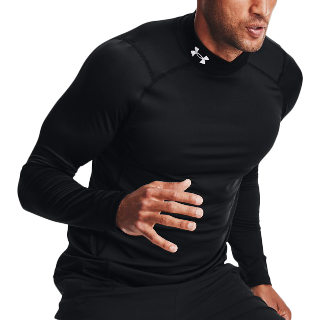 Men s ColdGear Armour Fitted Mock Long Sleeve Sports Basement