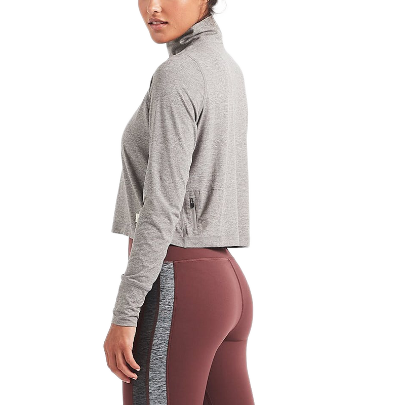 Women's Crescent 1/2 Zip, Vuori Women's Crescent 1/2 Zip HTG-Heather Grey