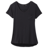 prAna Women's Foundation Short Sleeve V-Neck Shirt in Black
