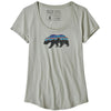 Patagonia Women's Fitz Roy Bear Organic Scoop T-Shirt FEA-Feather Grey