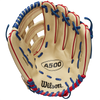 Wilson A500 AP 2023 - 12" Dual Post Web Left Hand Throw Blonde/Red/Royal palm