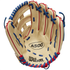 Wilson A500 AP 2023 - 12" Dual Post Web Blonde/Red/Royal palm