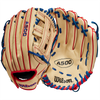 Wilson A500 AP 2023 - 12" Dual Post Web Left Hand Throw  Blonde/Red/Royal