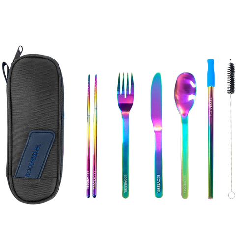 Wanderware 6-Piece Reusable Stainless Steel Utensil Set