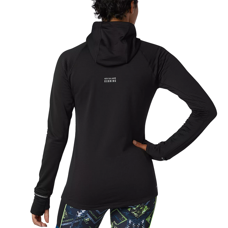 Women's NB Heat Grid Hoodie, New Balance Women's NB Heat Grid Hoodie BK-Black