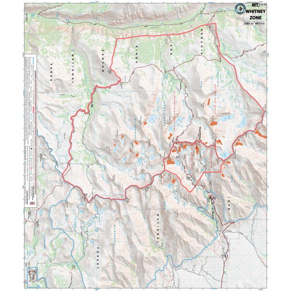 Mt Whitney Zone, Tom Harrison Maps Mt Whitney Zone
