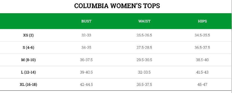 Columbia The Works Package - Women's Ski, size-chart