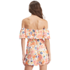 Roxy Women's Another Day Printed Romper WBK6-Snow White Floral Alt View Rear