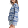 Roxy Women's Head on Over Hoodie BNG3-Bijou Blue Stripe Alt View Side