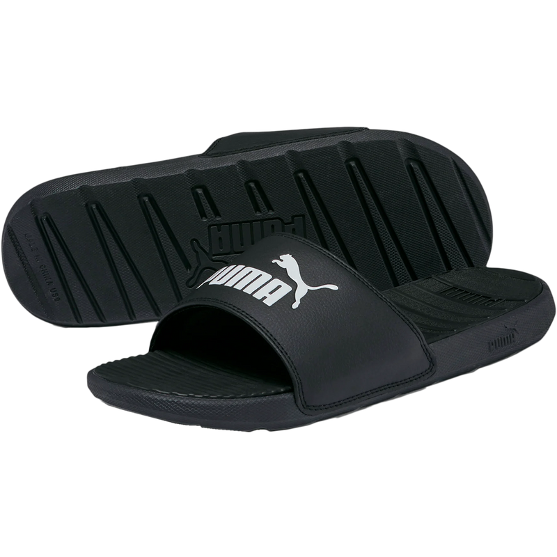 Men's Cool Cat Slide, Puma Men's Cool Cat Slide 01-Black/White