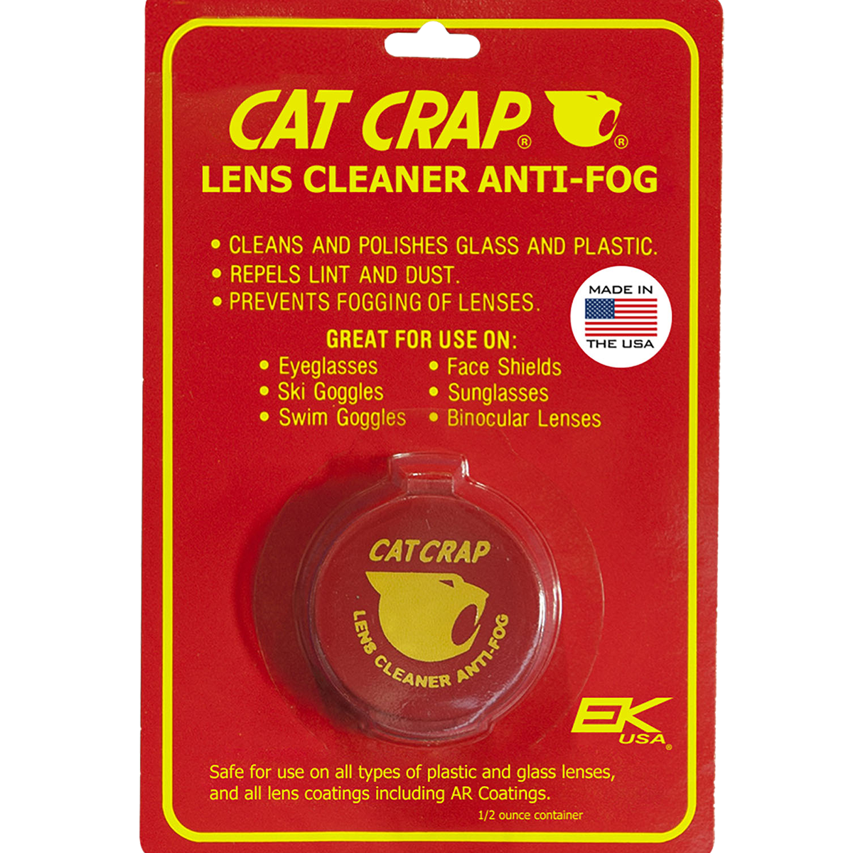 Cat Crap Anti-Fog Lens Cleaner Spray on 0.5oz
