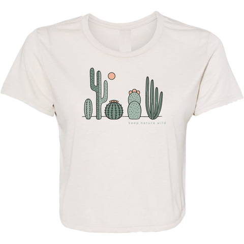 Women's Cactus Friends Cropped Tee
