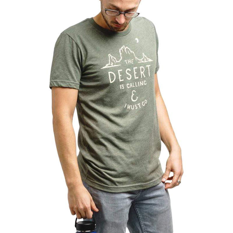 Desert is Calling Unisex Tee, Keep Nature Wild Desert is Calling Unisex Tee Moss