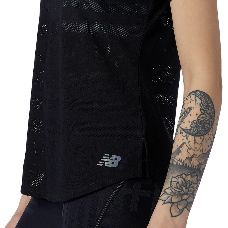 Women's Q Speed Jacquard Short Sleeve, New Balance Women's Q Speed Jacquard Short Sleeve BK-Black