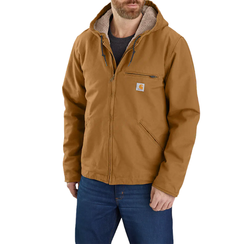 Men's Washed Duck Sherpa-Lined Jacket