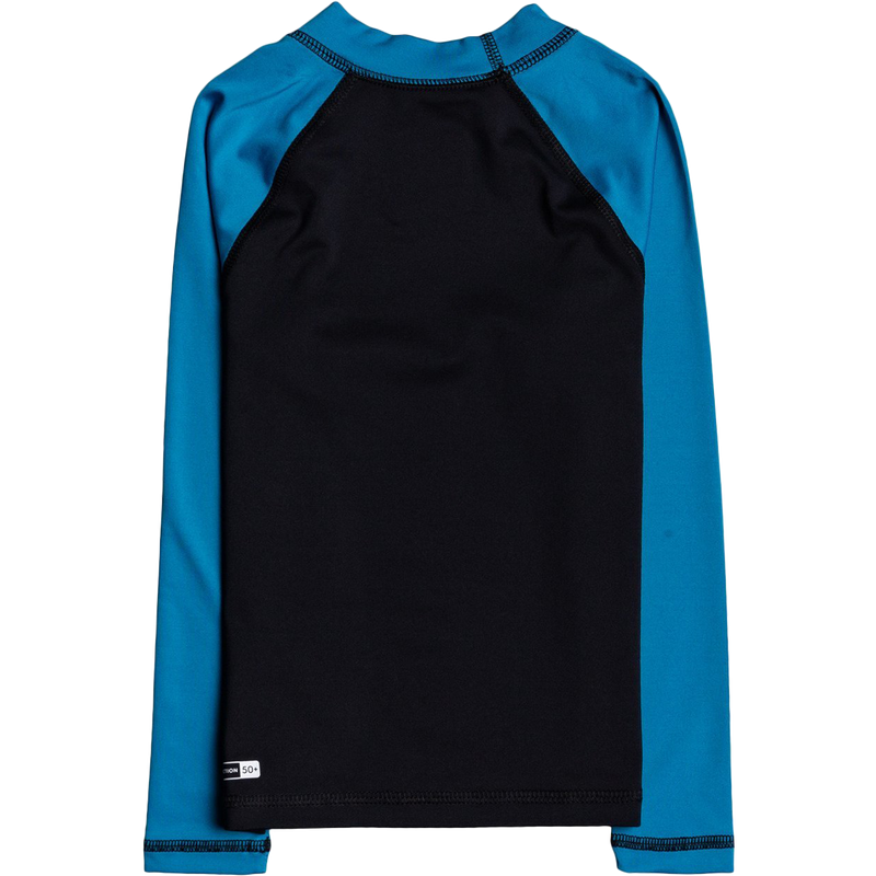 Boys' Bubble Trouble Long Sleeve UPF Rashguard, Quiksilver Boys' Bubble Trouble Long Sleeve UPF Rashguard KVJ0-Black